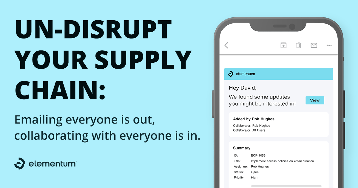 Undisrupt your supply chain